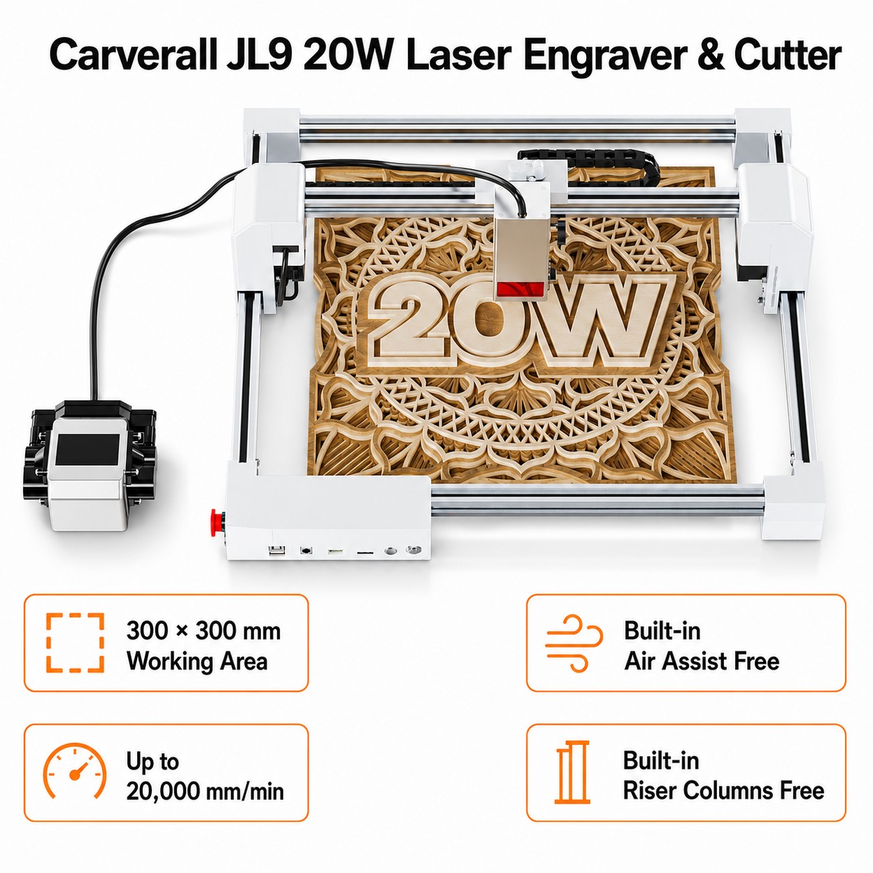 Carverall JL9 20W Laser Engrav - Industrial Laser Engraver recension och pris